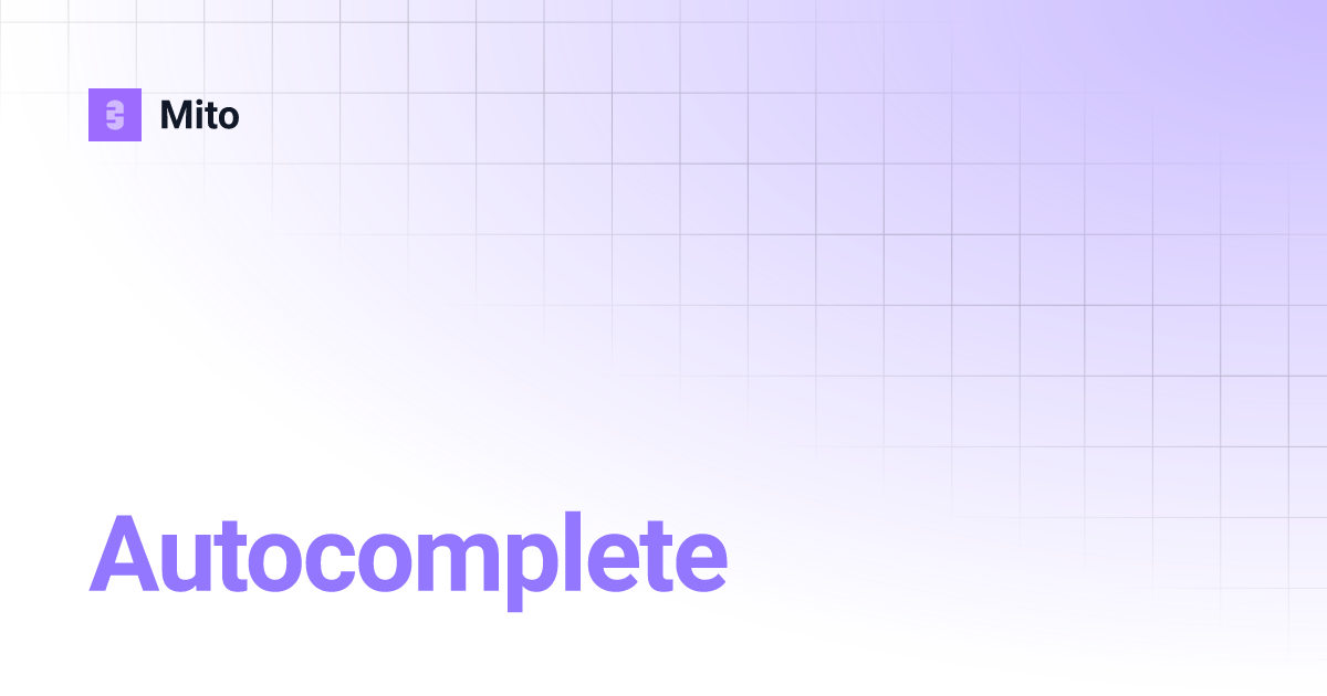 Autocomplete mito
